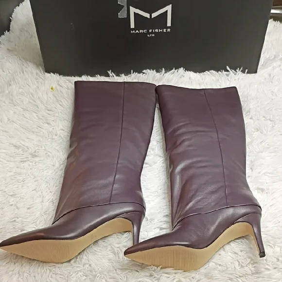 New Marc Fisher Gentle Women's Leather Heeled Boots SZ 10 - Picture 13 of 16